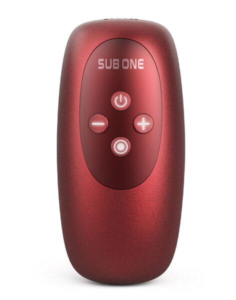 MANWAN Sub One Vibrating Masturbator with Tapping Feature Velvet Red