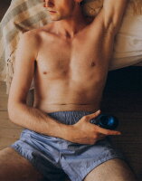 MANWAN Sub One Vibrating Masturbator with Tapping Feature Velvet Red