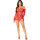 Leg Avenue Off Shoulder Long Sleeved Mesh Mini Dress Red
