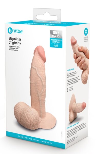 b-Vibe Slipskin 6" Girthy Cream 15,4 cm