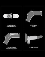 LoveToy Wave Knights Ring Vibrating Penis And Scrotum Sleeve (Ø 2.8 cm) Black