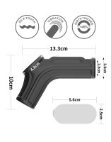 LoveToy Ridge Knights Ring Vibrating Penis And Scrotum Sleeve (Ø 2.8 cm) Black