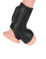 LoveToy Ridge Knights Ring Vibrating Penis And Scrotum Sleeve (Ø 2.8 cm) Black