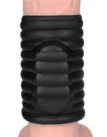 LoveToy Wave Knights Ring Vibrating Penis Sleeve  (Ø 3.7 cm) Black