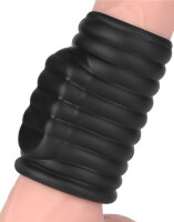 LoveToy Wave Knights Ring Vibrating Penis Sleeve  (Ø 3.7 cm) Black