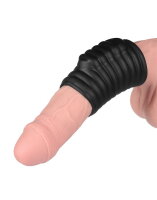 LoveToy Wave Knights Ring Vibrating Penis Sleeve  (Ø 3.7 cm) Black