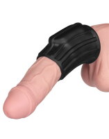 LoveToy Ridge Knights Ring Vibrating Penis Sleeve (Ø 3.7 cm) Black