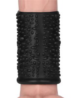 LoveToy Drip Knights Ring Vibrating Penis Sleeve  (Ø 3.7 cm) Black