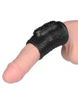 LoveToy Drip Knights Ring Vibrating Penis Sleeve  (Ø 3.7 cm) Black