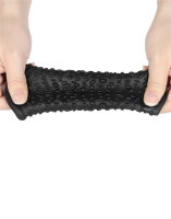 LoveToy Drip Knights Ring Vibrating Penis Sleeve  (Ø 3.7 cm) Black