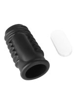 LoveToy Spiral Knights Ring Vibrating Penis Sleeve  (Ø 3.6 cm) Black