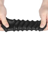 LoveToy Spiral Knights Ring Vibrating Penis Sleeve  (Ø 3.6 cm) Black