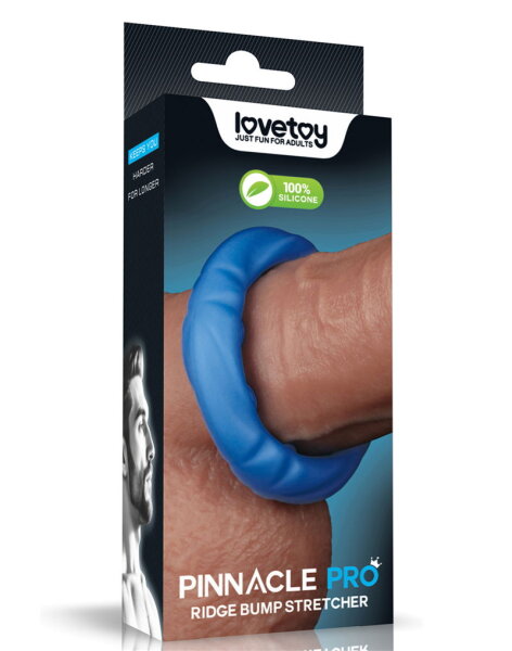 LoveToy Pinnacle Pro Ridge Bump Stretcher Blue