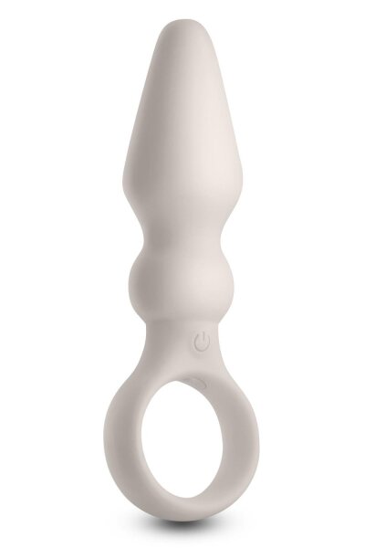 NS Novelties Lust-N-Dreams Bossa Analplug mit Vibration Weiß Ø 3 cm