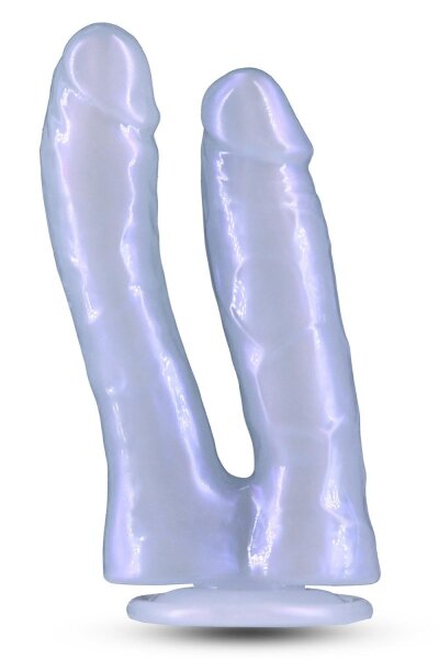 NS Novelties Fantasia Double Trouble Double Dildo with Shimmer Purple 17.4 cm Ø 3.5 cm