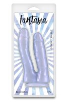 NS Novelties Fantasia Double Trouble Double Dildo with Shimmer Purple 17.4 cm Ø 3.5 cm