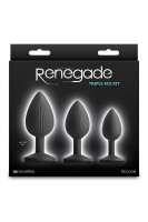 NS Novelties Renegade Triple Ace Kit Analplug Set 3-teilig Schwarz Ø 4,5 cm
