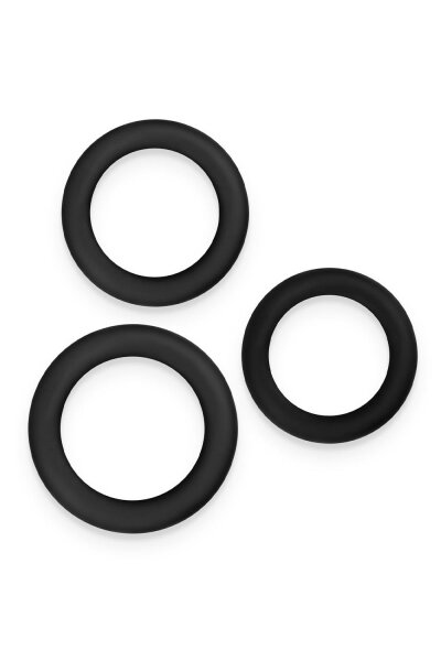 NS Novelties Renegade Slim Rings 3-Piece Penis Ring Set Black Ø 5.4 cm