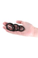 NS Novelties Renegade Slim Rings 3-Piece Penis Ring Set Black Ø 5.4 cm
