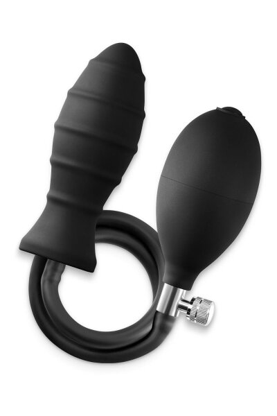 Ns Novelties Renegade Inflataplay Inflatable Plug Black 10.5 cm Ø 4 cm