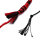 Kiotos Nylon Bullwhip Black & Red 270 cm