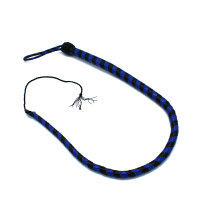 Kiotos Leather Whip Black & Blue 90 cm