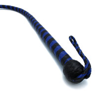 Kiotos Leather Whip Black & Blue 140 cm