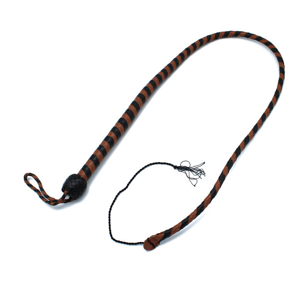 Kiotos Leather Whip Black & Brown 140 cm