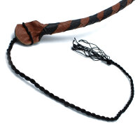 Kiotos Leather Whip Black & Brown 140 cm
