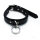 Kiotos Leather Collar with O-Ring Black