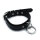 Kiotos Leather Collar with O-Ring Black