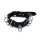 Kiotos Leather Collar with Multi D-Rings Black