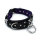 Kiotos Leather Collar with Multi D-Rings Black