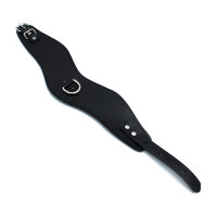 Kiotos Contoured Leather Collar with D-Ring Black