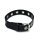 Kiotos Narrow Leather Collar with Multi Metal Eyelets Black
