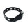 Kiotos Narrow Leather Collar with Multi Metal Eyelets Black