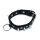 Kiotos Leather Collar with Spikes and O-Ring Black