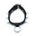 Kiotos Leather Collar with Spikes and O-Ring Black