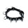 Kiotos Leather Collar with 7 Statement Rings Black