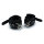 Kiotos Padded Leather Handcuffs Black