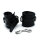 Kiotos Padded Leather Handcuffs Black