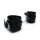 Kiotos Padded Leather Handcuffs Black
