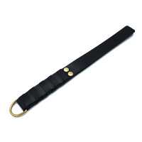 Kiotos Leather Paddle with D-Ring Black Gold