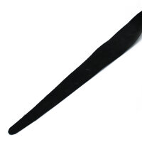 Kiotos Leather Whip with D-Ring Black Gold