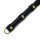 Kiotos Leather Whip with D-Ring Black Gold