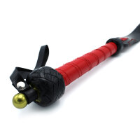 Kiotos Black & Red Leather Long Paddle Whip
