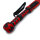 Kiotos Black & Red Leather Y-Paddle Whip