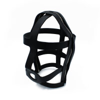 Kiotos Black Leather Head Cage with Zipper