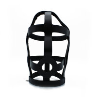 Kiotos Black Leather Head Cage with Zipper