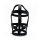 Kiotos Black Leather Head Cage with Zipper
